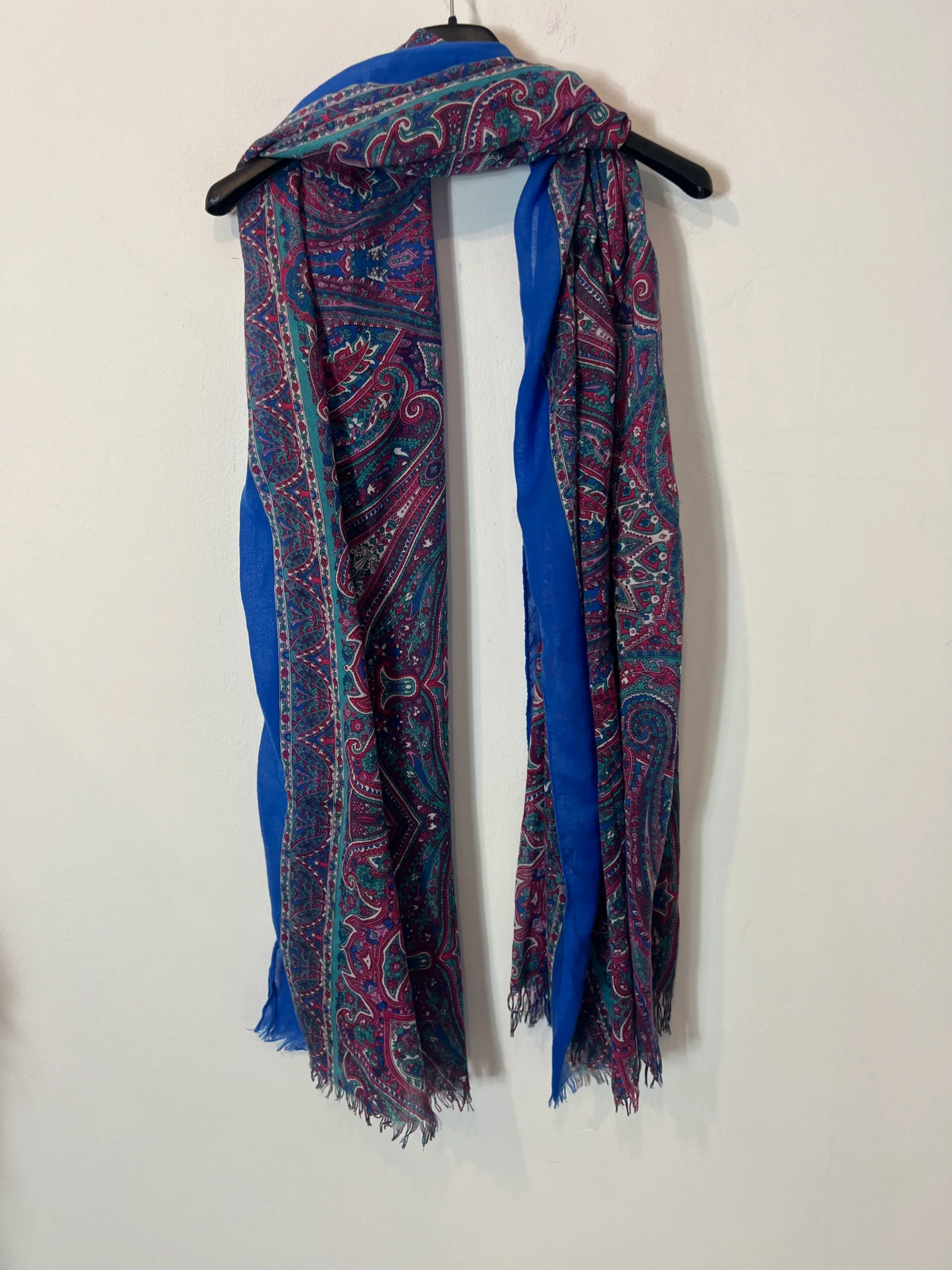 OTRAS. fular azul estampado - Imagen 4