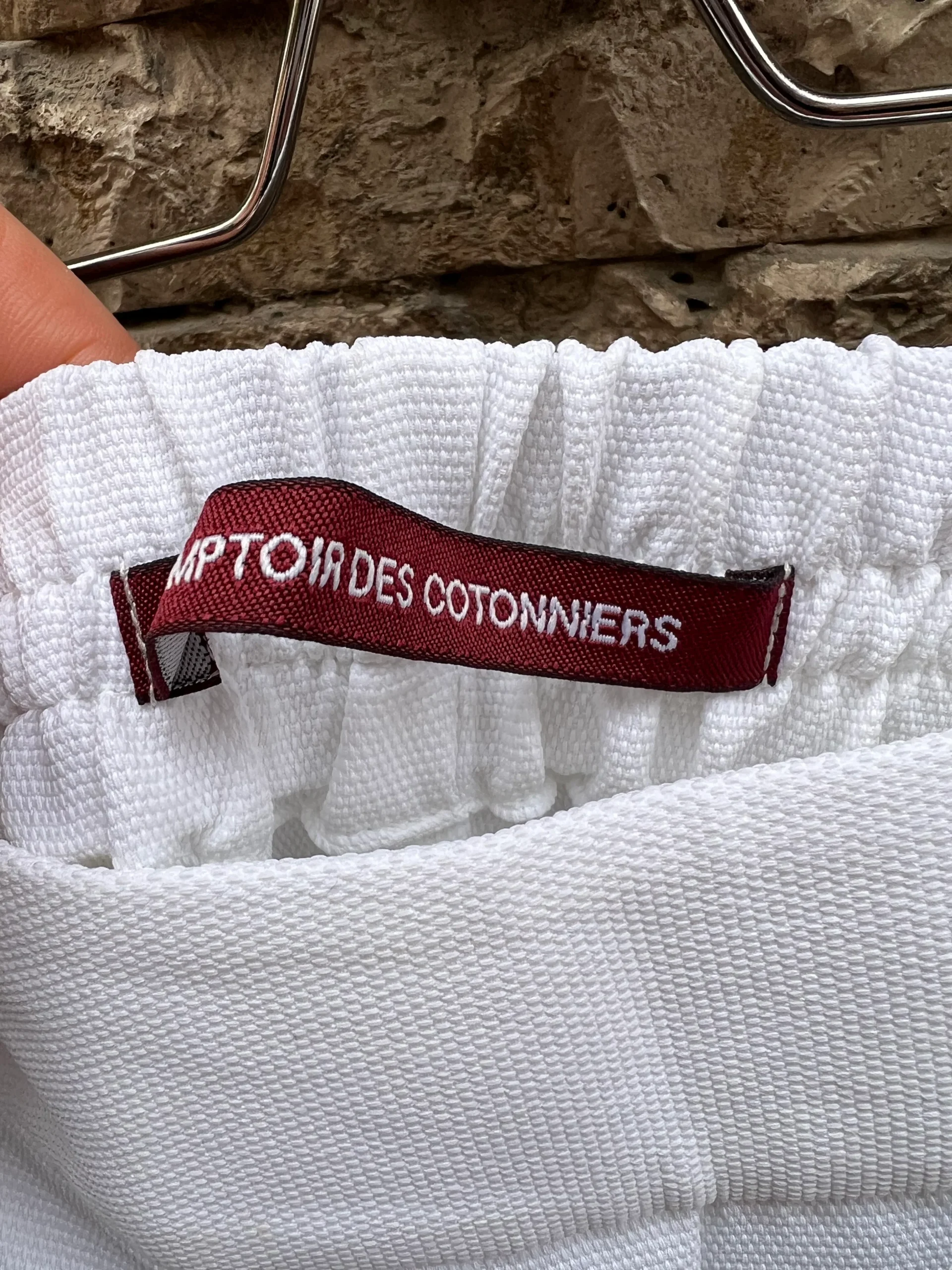 COMPTOIR DES COTONNIERS. Pantalón blanco fluido textura. T 34 - Imagen 3