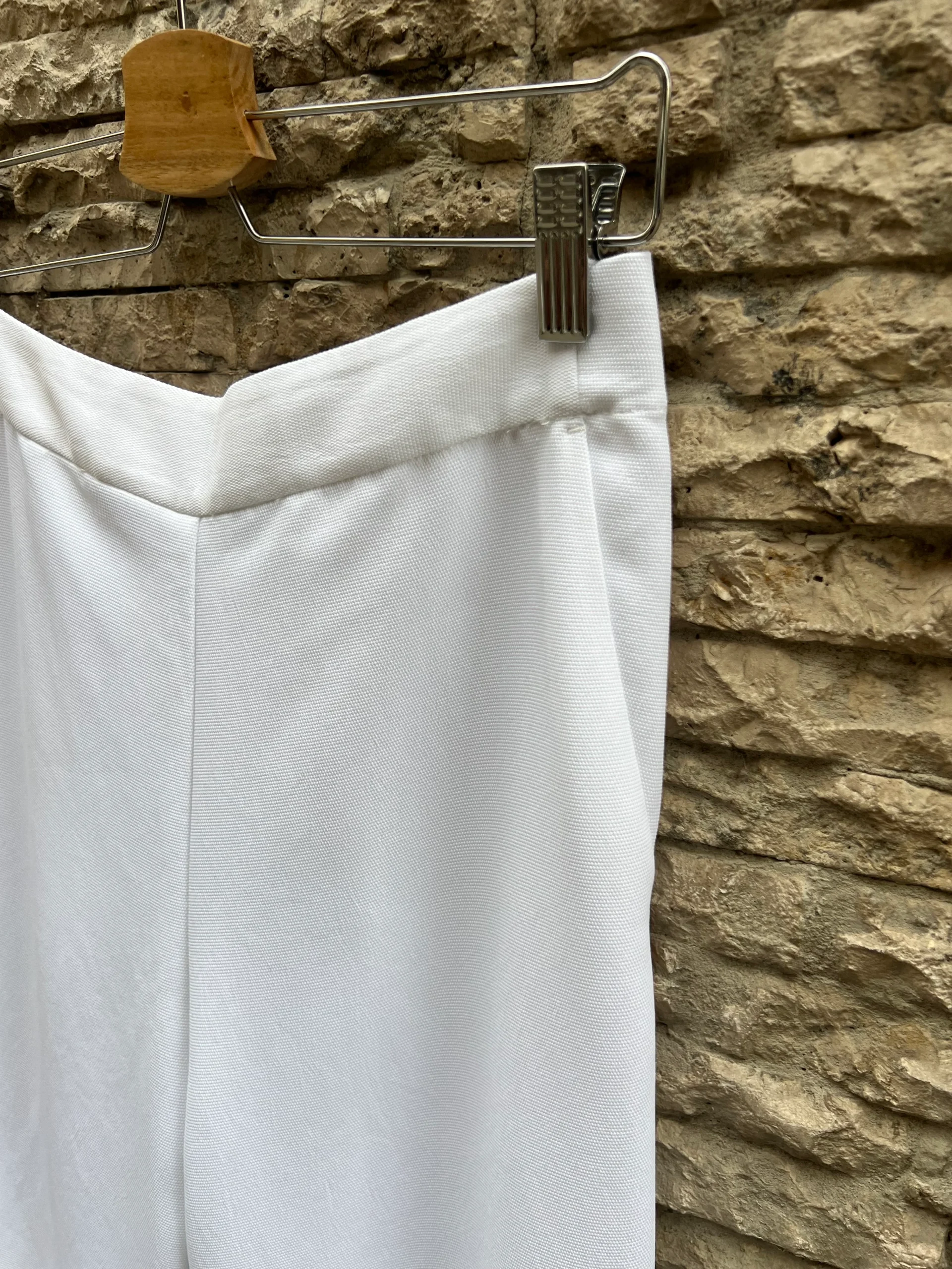 COMPTOIR DES COTONNIERS. Pantalón blanco fluido textura. T 34 - Imagen 2