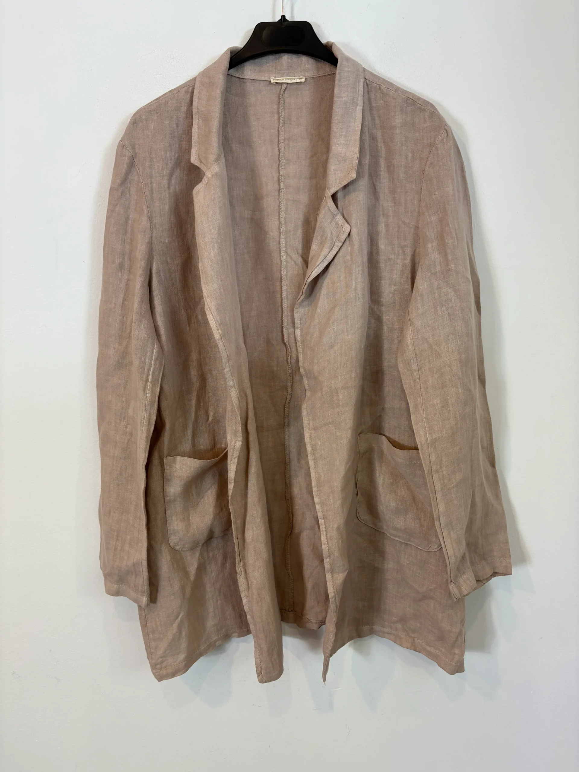 RENATTA&GO. Blazer lino beige tostado. T M - Imagen 2