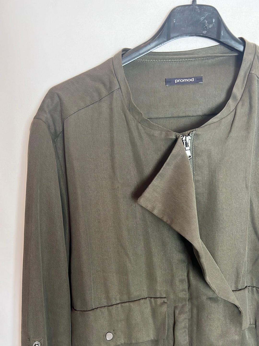 PROMOD. Parka verde fina TU(M) - Imagen 3